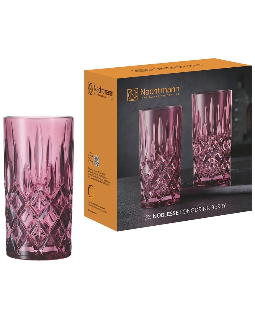 Nachtmann 2pc Longdrink Set In Pink