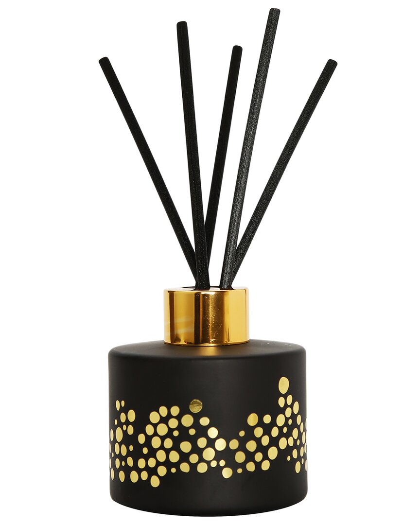 Vivience Gold Spotted Black Bottle Diffuser, In English Pear & Freesin Aroma