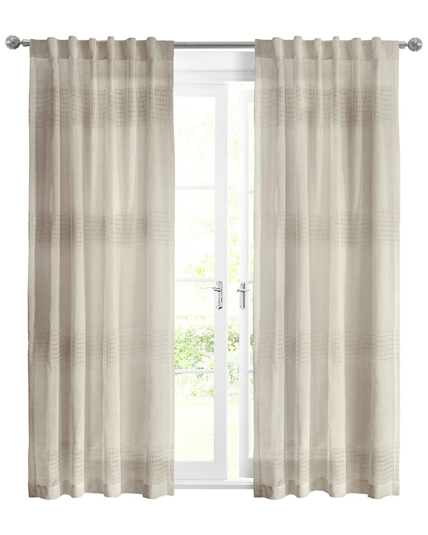 Habitat Lindsey Back Tab Curtain Panel In Linen