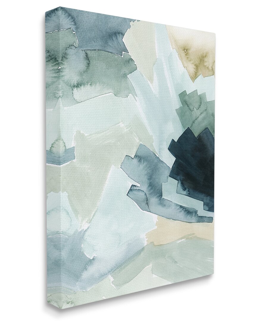 Stupell Industries Shaded Forest Abstract Landscape Green Blue Design Stretched Canvas Wall Art By Grace Pop In Blue