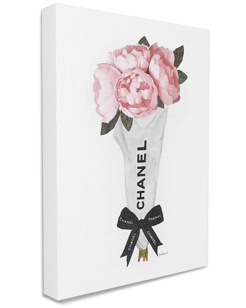 Stupell Industries Pink Peonies Flower Bouquet Glam Fashion Bow Stretched Canvas Wall Art By Amanda Greenwoo