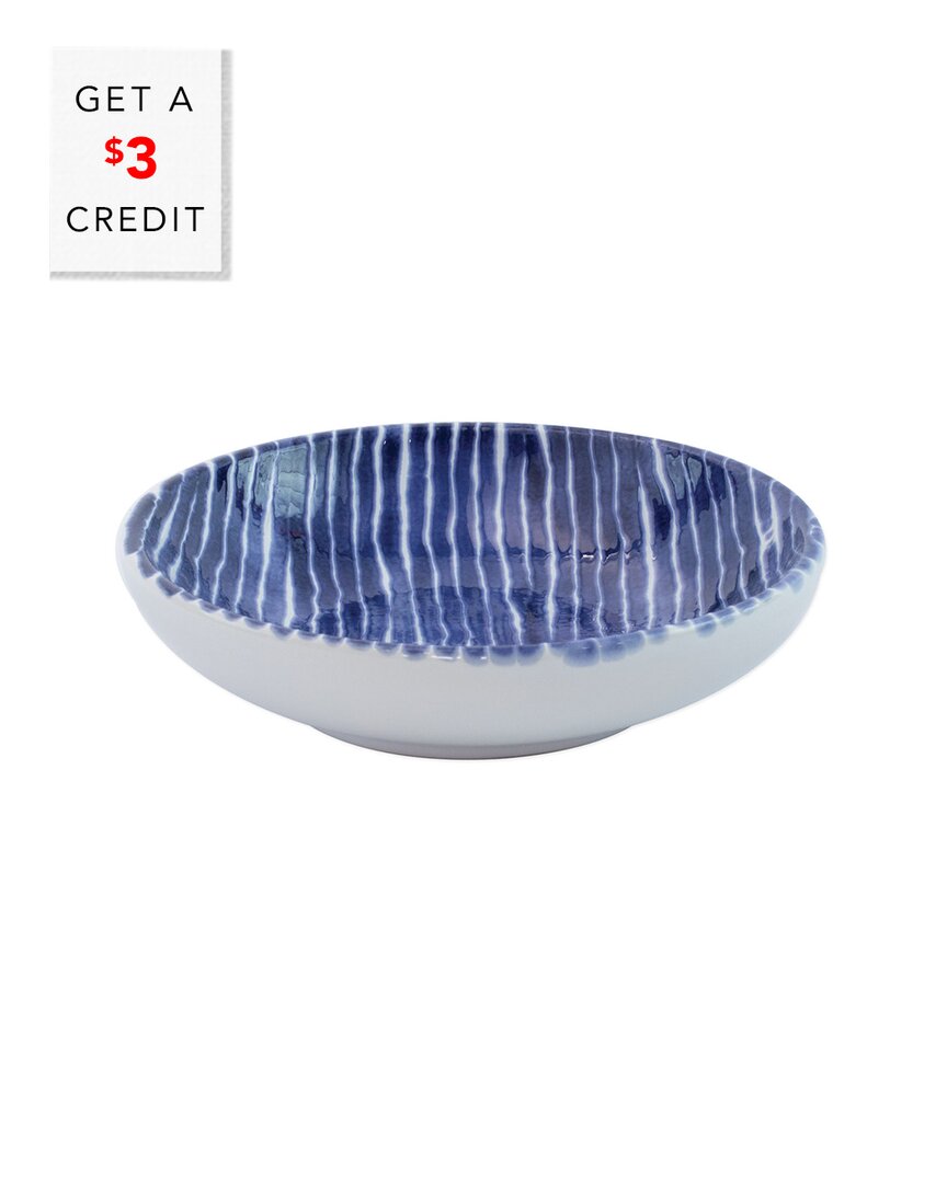 Vietri Santorini Stripe Condiment Bowl
