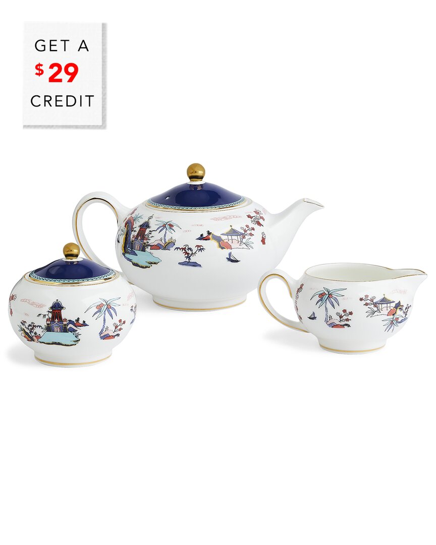 Wedgwood Wonderlust 3pc Tea Set With $25 Credit