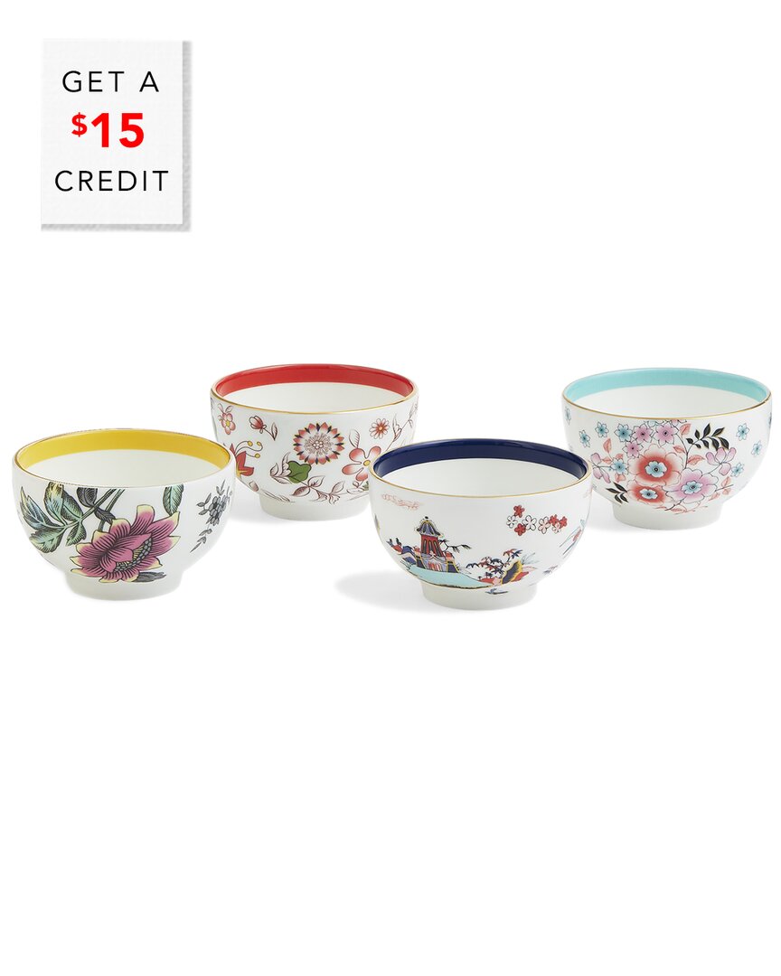 Wedgwood Wonderlust Tea Bowls Set Of 4 With $15 Credit