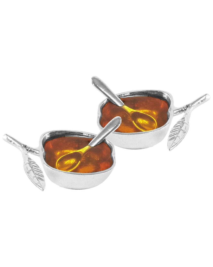 Alice Pazkus Salt And Honey Dishes In Silver