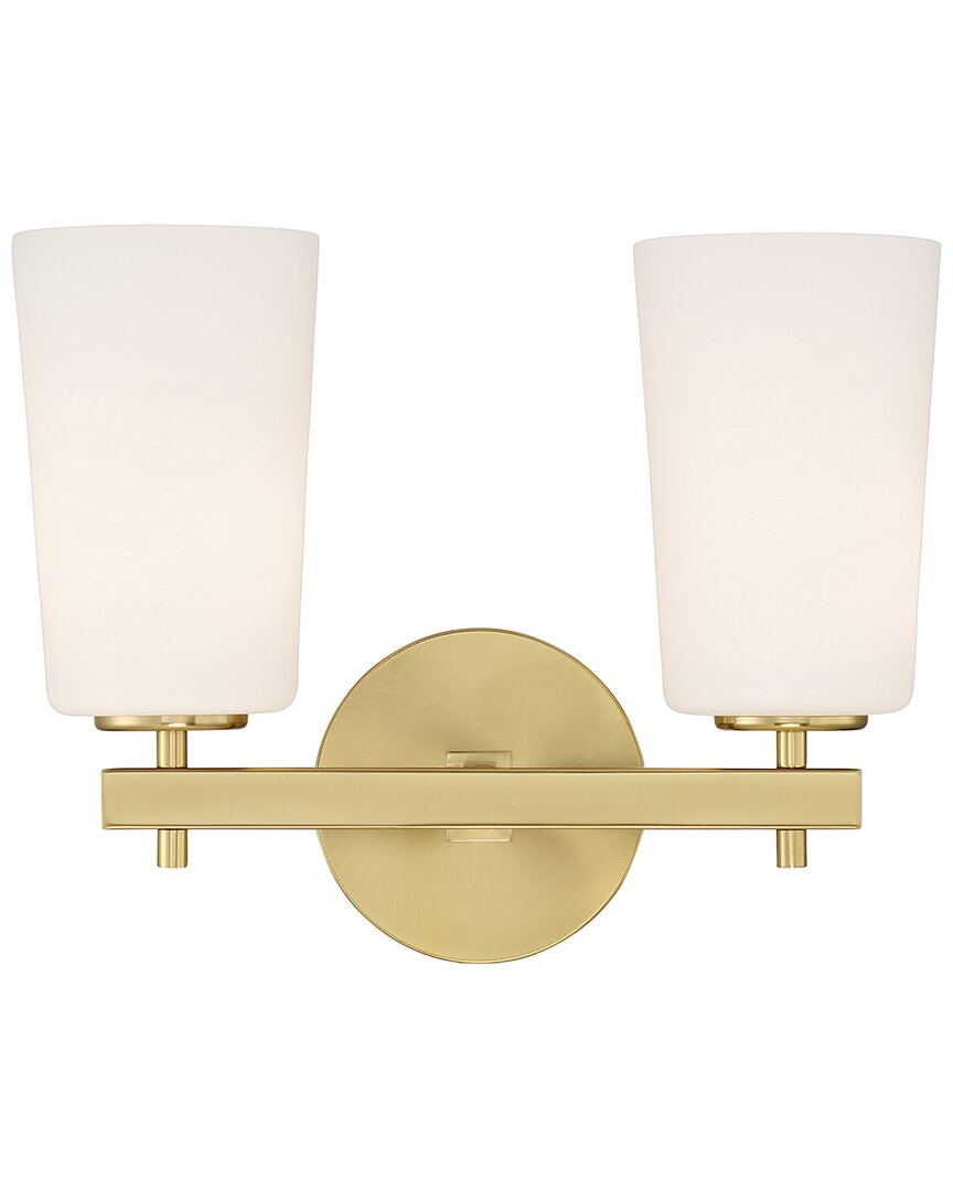 Shop Crystorama Colton 2-light Aged Brass Wall Mount In Metallic