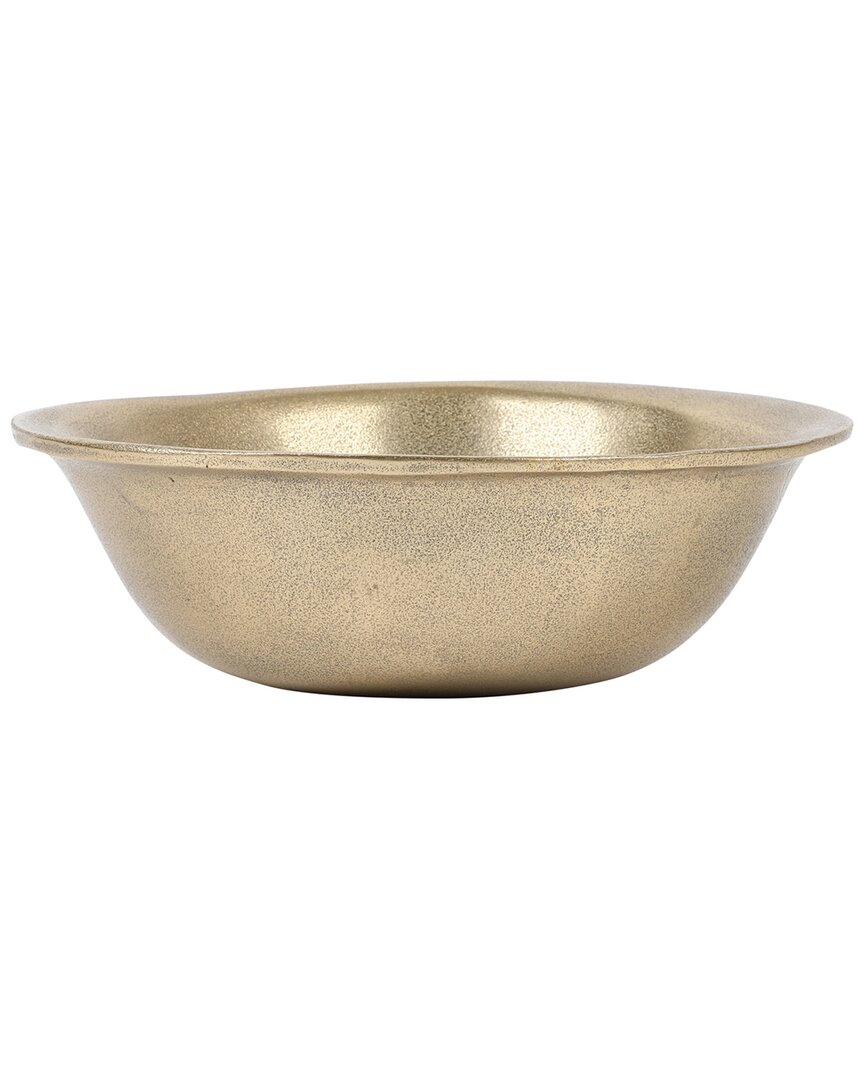 Cravings By Chrissy Teigen 10in Rough Aluminum Bowl In Gold