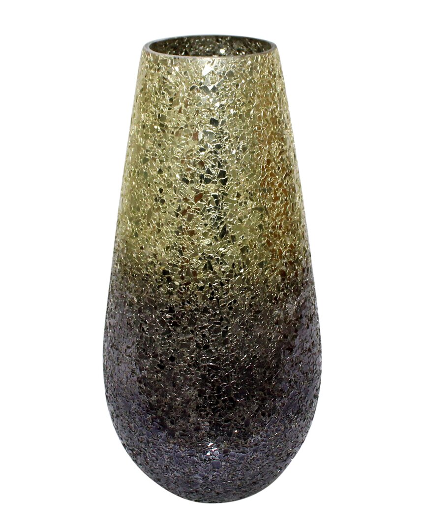 Sagebrook Home Crackled Vase In Gray