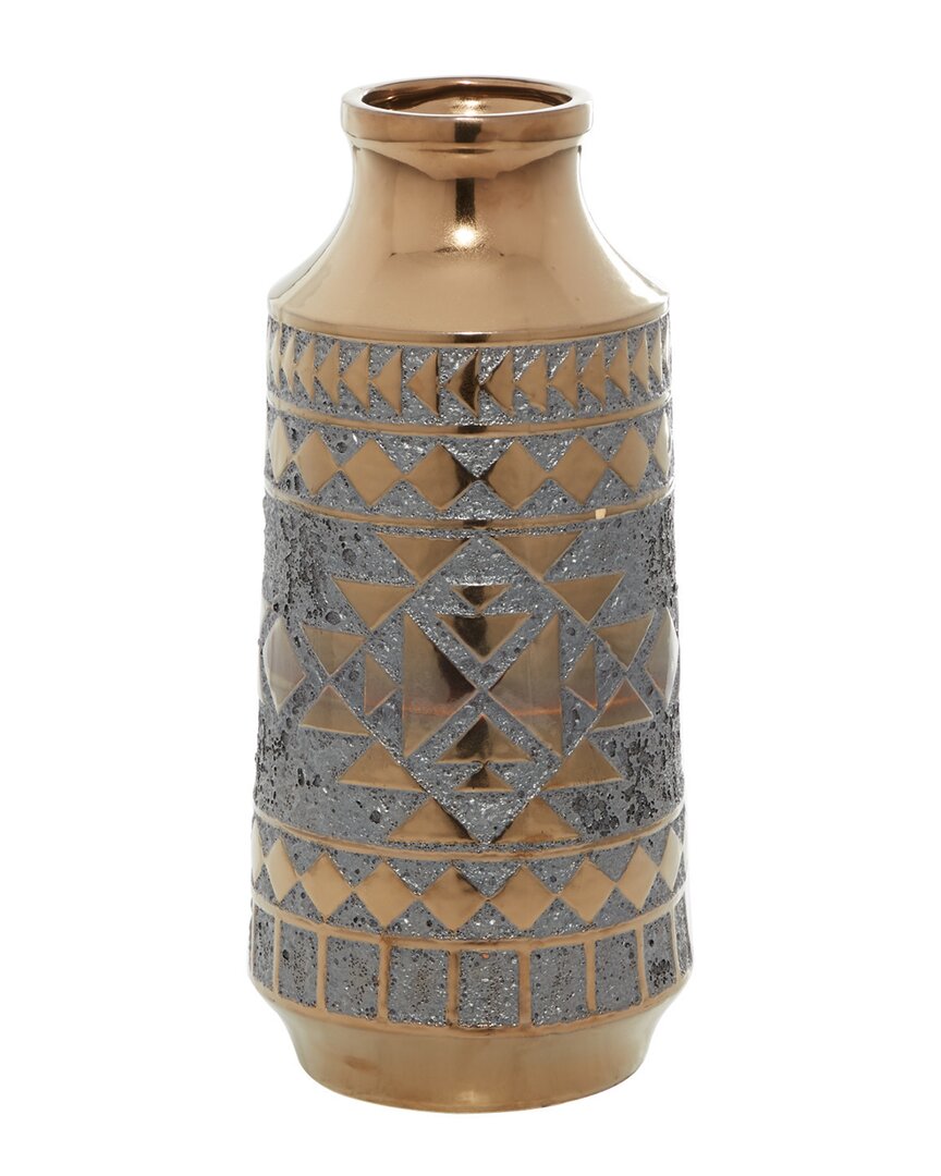 Peyton Lane Gold Porcelain Contemporary Vase