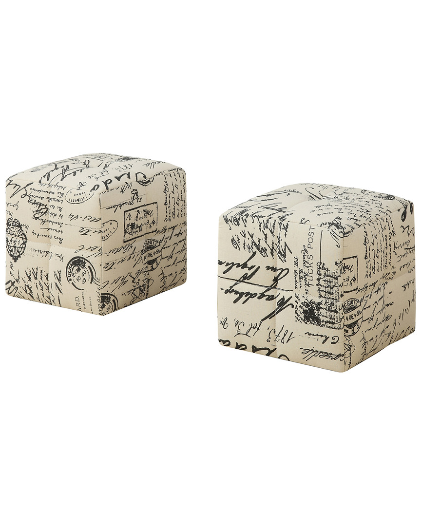 Monarch Specialties Set Of 2 Juvenile Ottomans