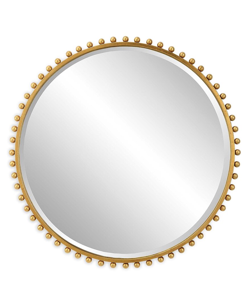 Uttermost Taza Round Mirror In Gold