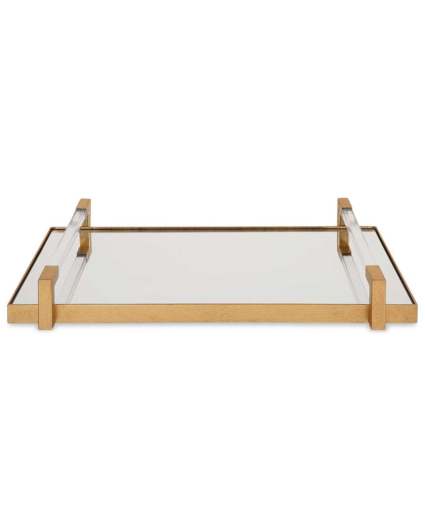 Uttermost Deki Mirrored Tray In Gold