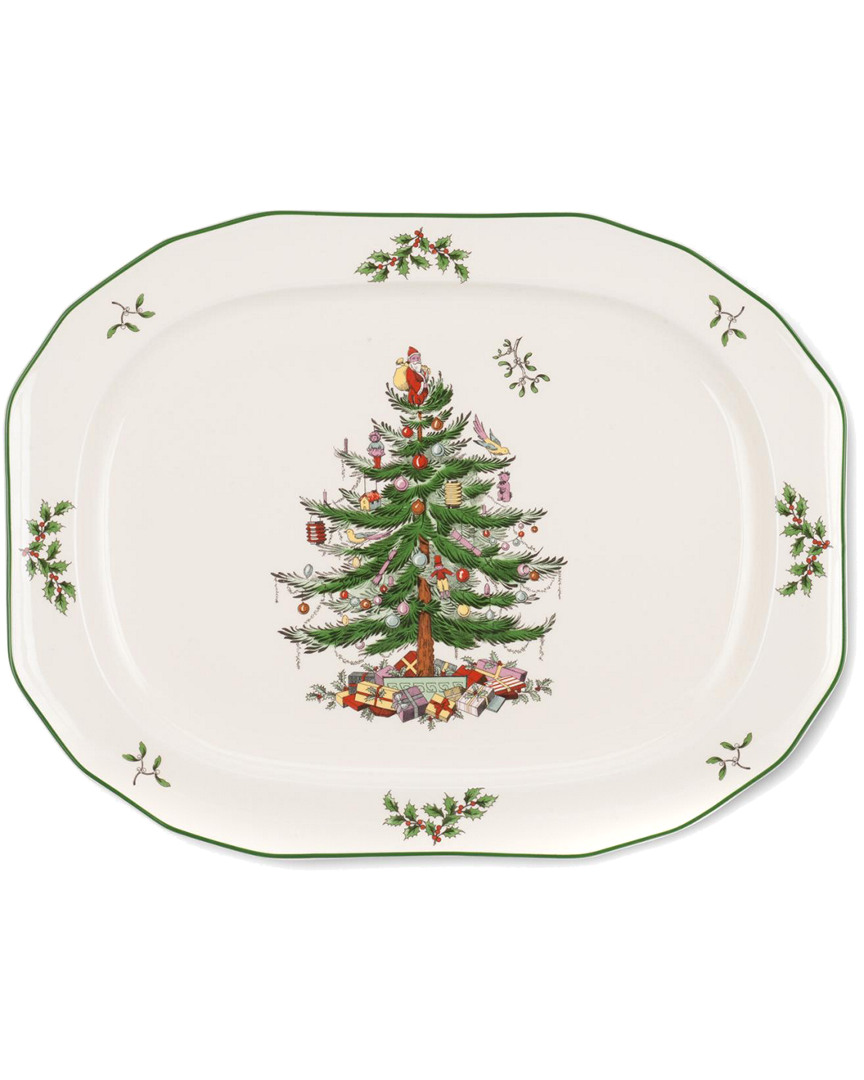 Spode Christmas Tree Sculpted Oval Platter
