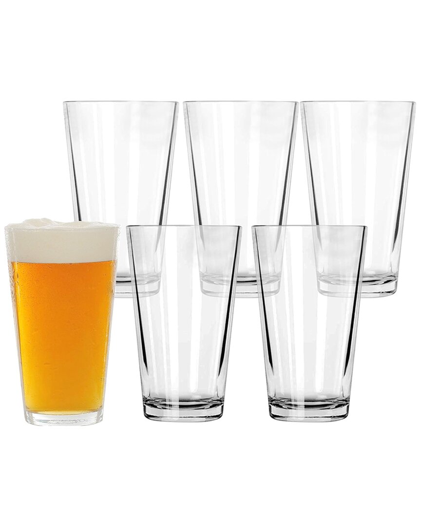 Jay Imports Simple Home Set Of Six 15.75oz Cooler Glasses In Transparent