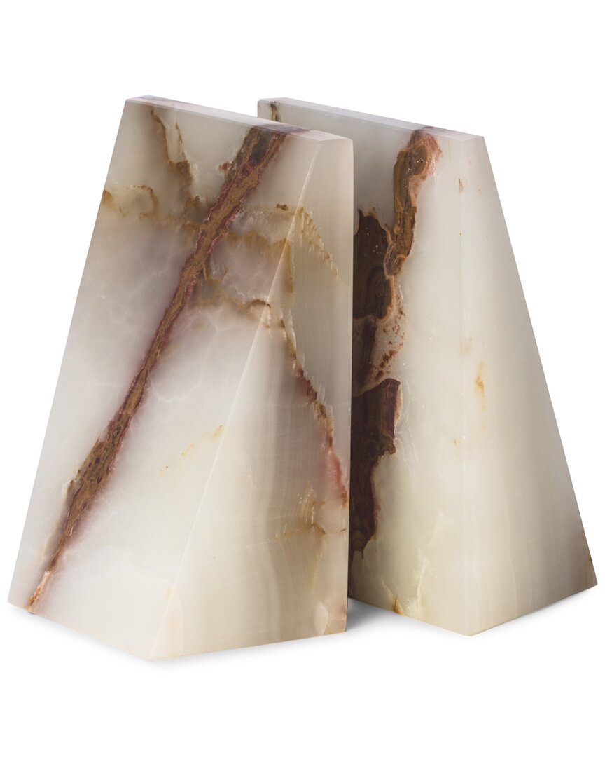 Bey-berk Marble Green Onyx Bookends