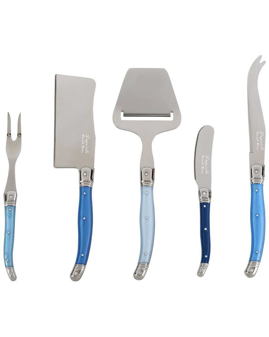 French Home Laguiole 5 Piece Cheese Knife, Fork An