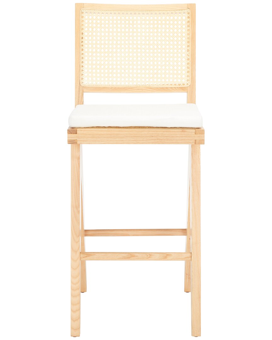 Safavieh Couture Colette Rattan Barstool In Brown