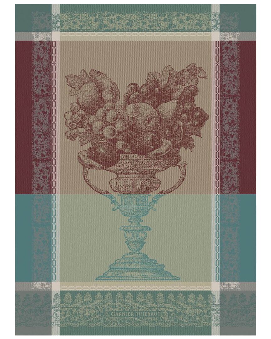 Garnier Thiebaut Set Of 2 Coupe Fruits Frais Bordeaux Kitchen Towel In Blue