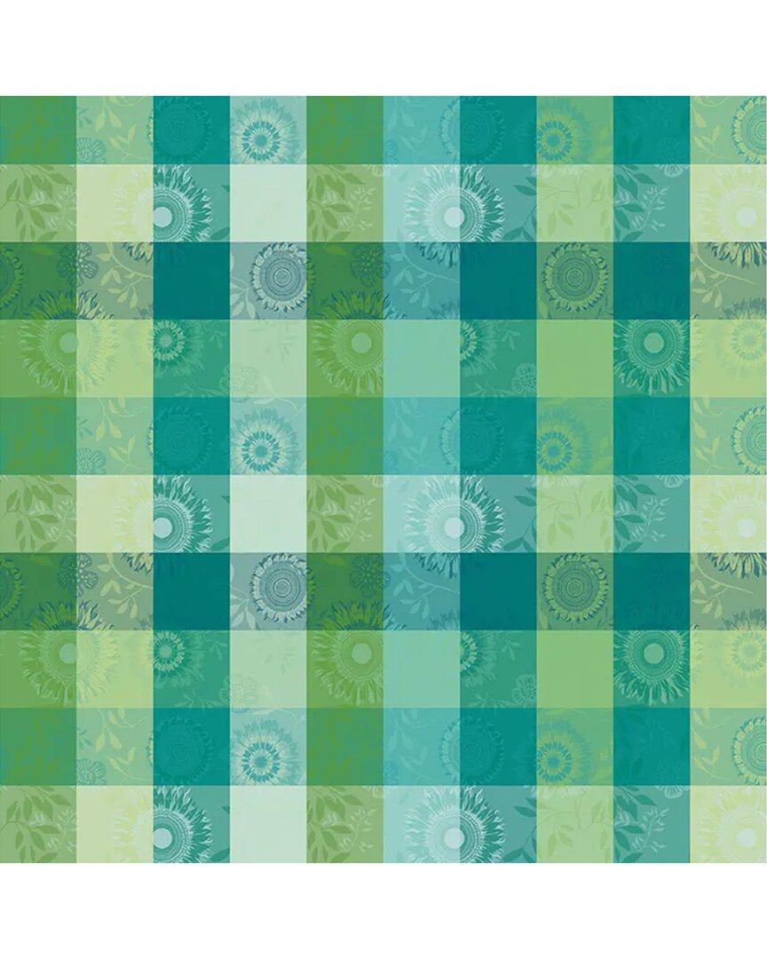 Garnier Thiebaut Mille Tournesols Chlorophylle French Tablecloth In Green