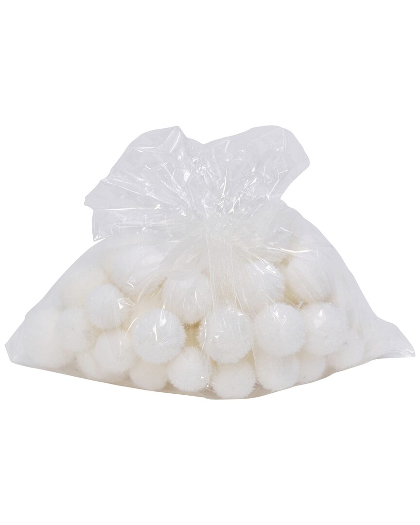 Gerson International 24 Pc Bag Of Snowballs ( 3.14-in D) In White