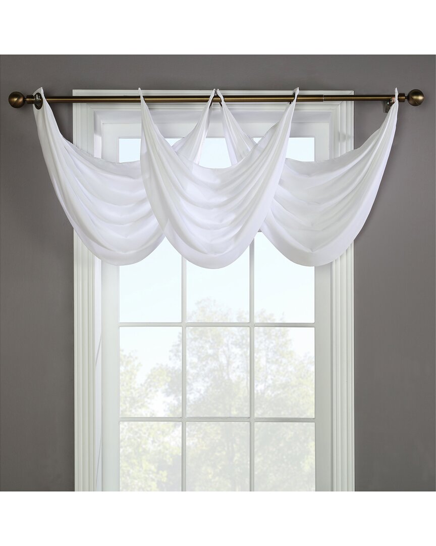 Thermalogic Thermavoile Rhapsody Lined Grommet Ascot Valance In Ivory