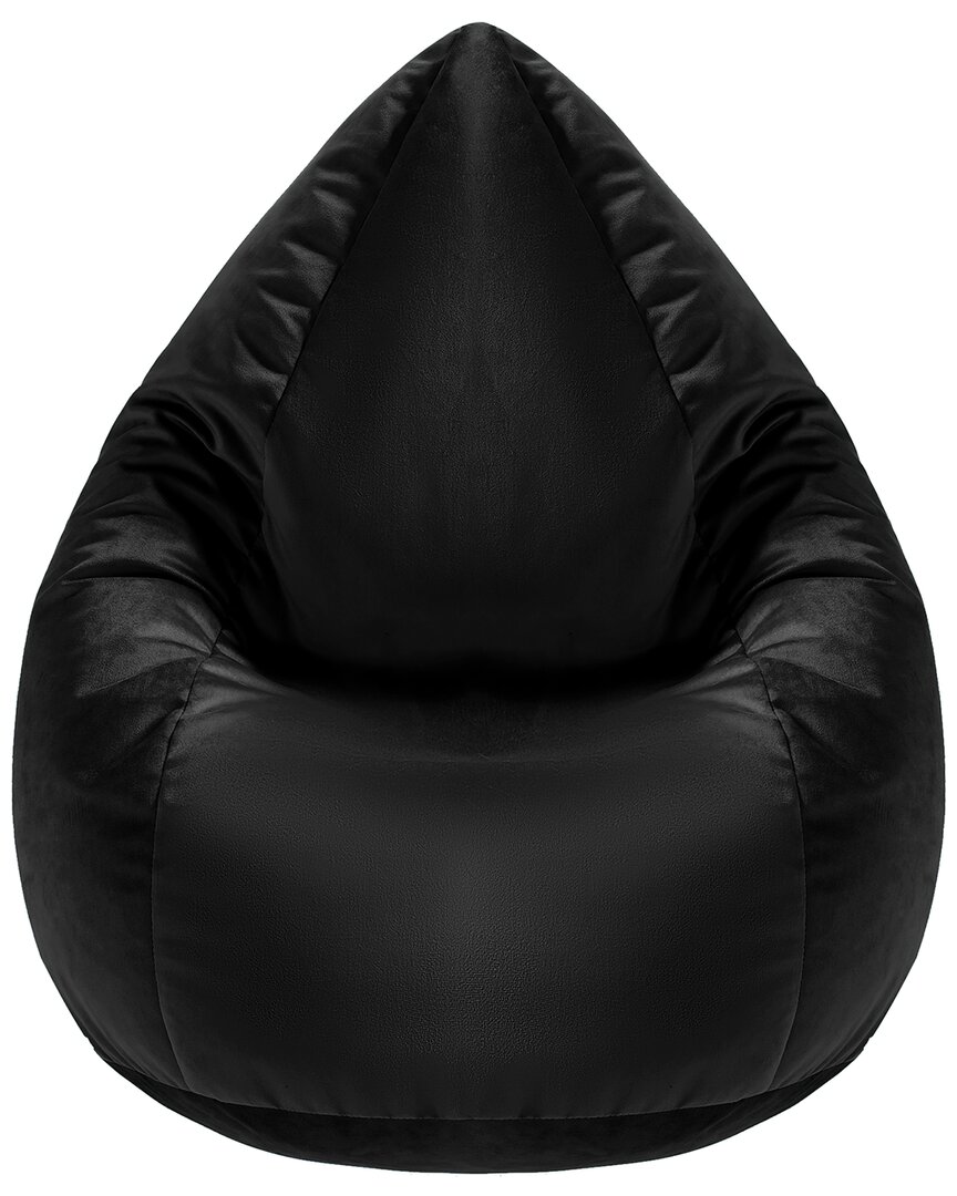 Gouchee Home Sambre Velvet Bean Bag Chair In Black