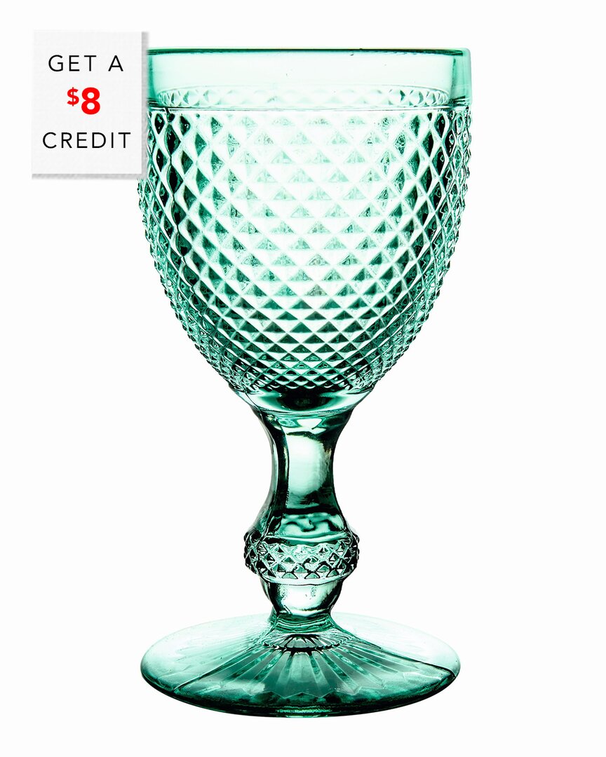 Vista Alegre Bicos Green Water Goblets (set With $8 Credit In Mint