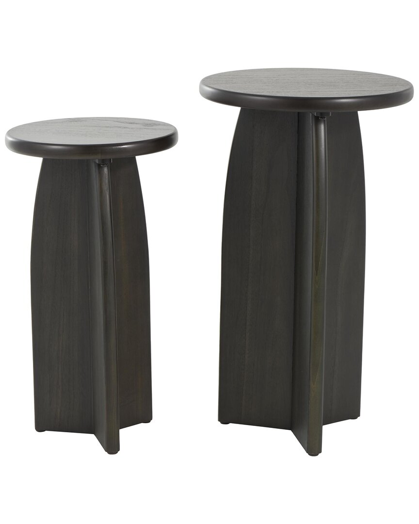 Peyton Lane Set Of 2 Pedestal Accent Tables