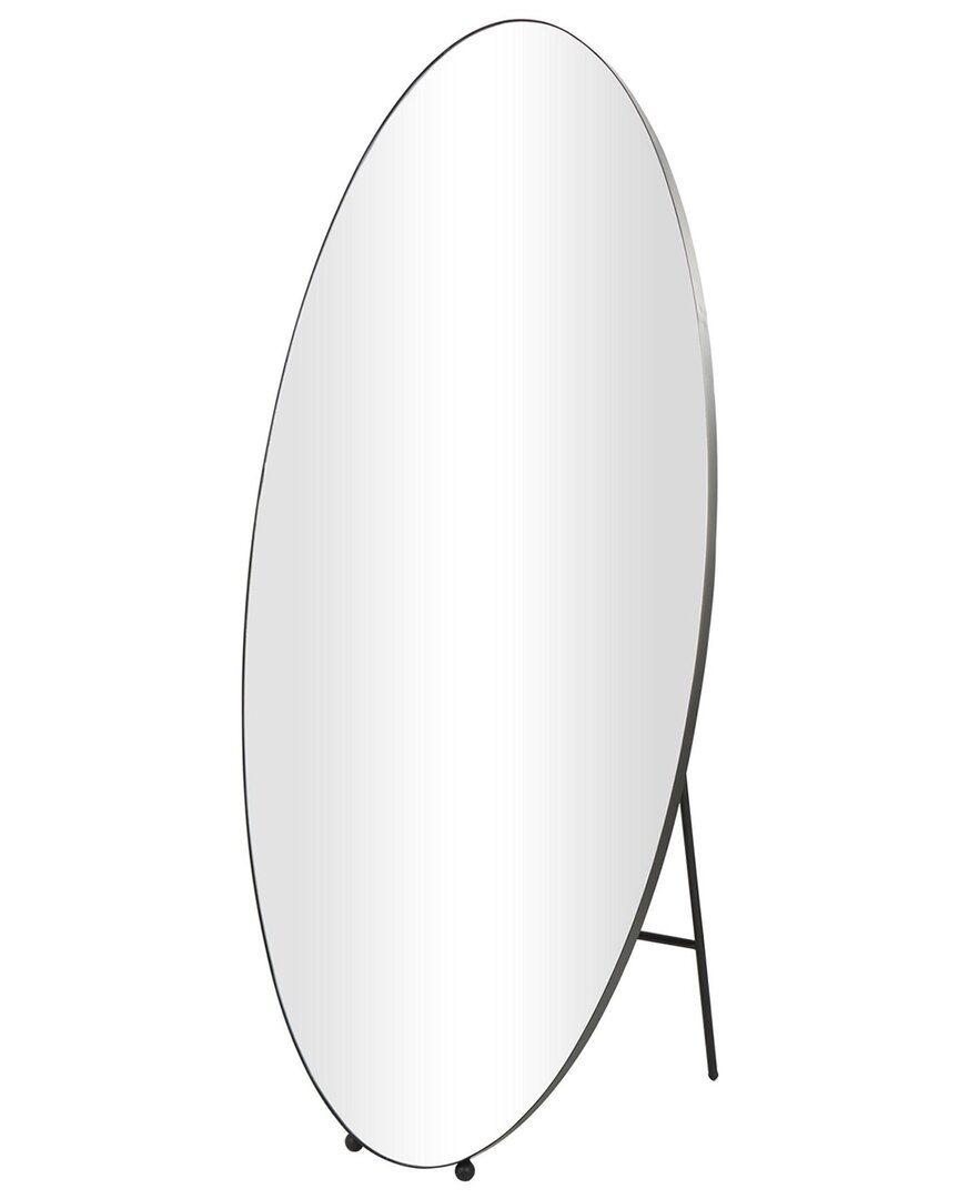 Peyton Lane Transitional Metal Floor Mirror In Black