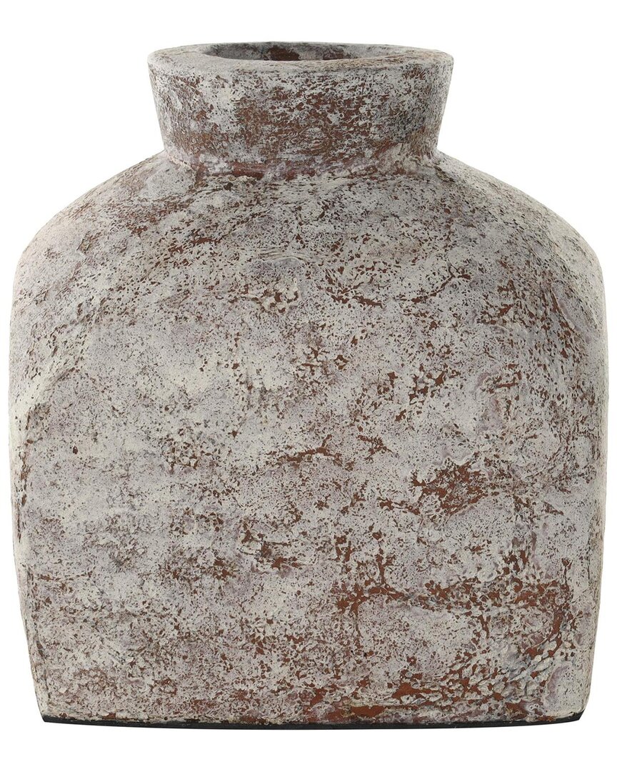 Peyton Lane Farmhouse Ceramic Vase In Gray
