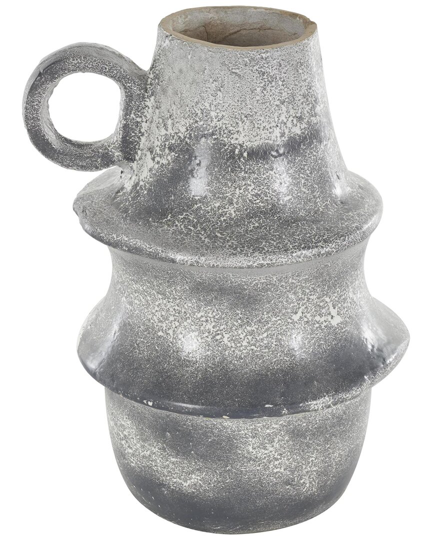 Peyton Lane Eclectic Paper Mâché Vase In Gray