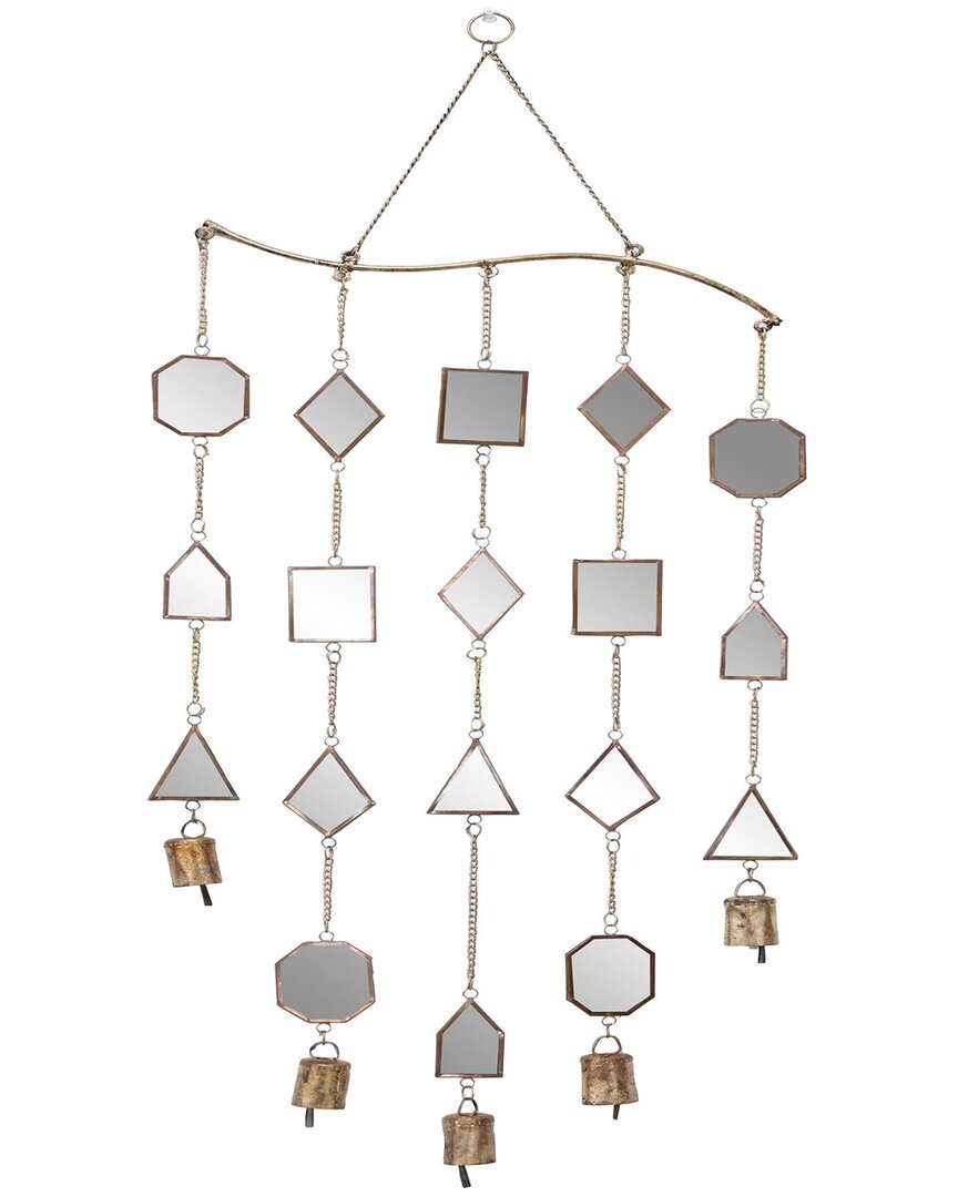 Peyton Lane Eclectic Metal Windchime In Metallic