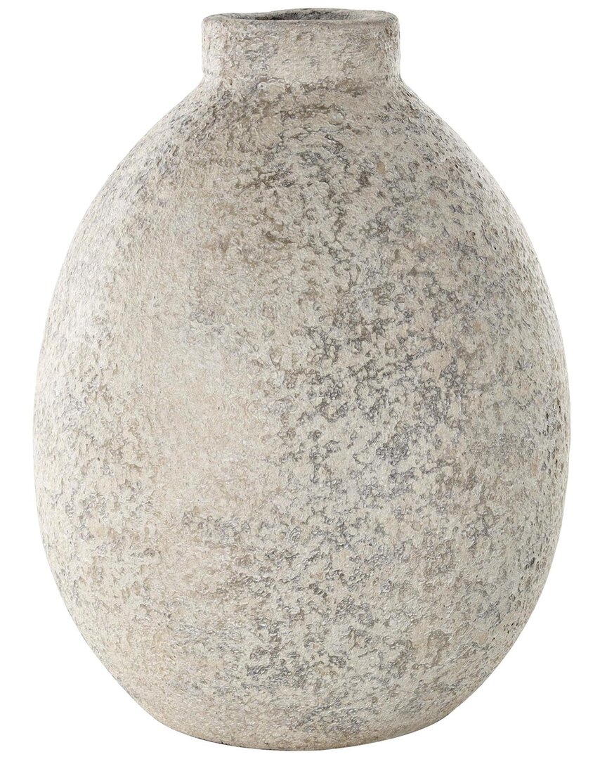 Peyton Lane Farmhouse Ceramic Vase In Brown