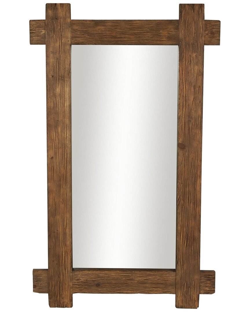 Peyton Lane Rustic Wood Wall Mirror In Brown