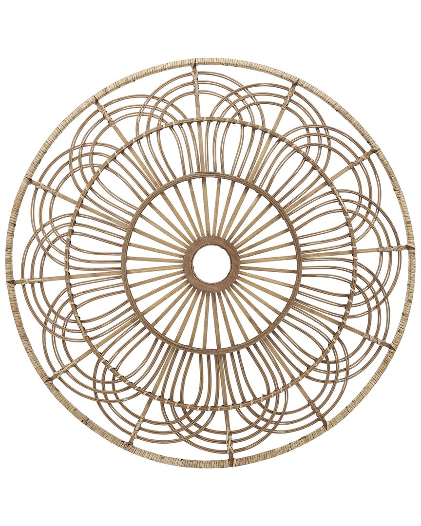 Sagebrook Home Round Wicker Wall Accent In Brown