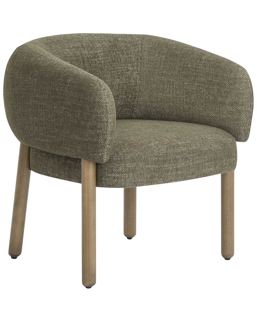 Tov Furniture Foxy Textured Fabric Accent Chair In Green