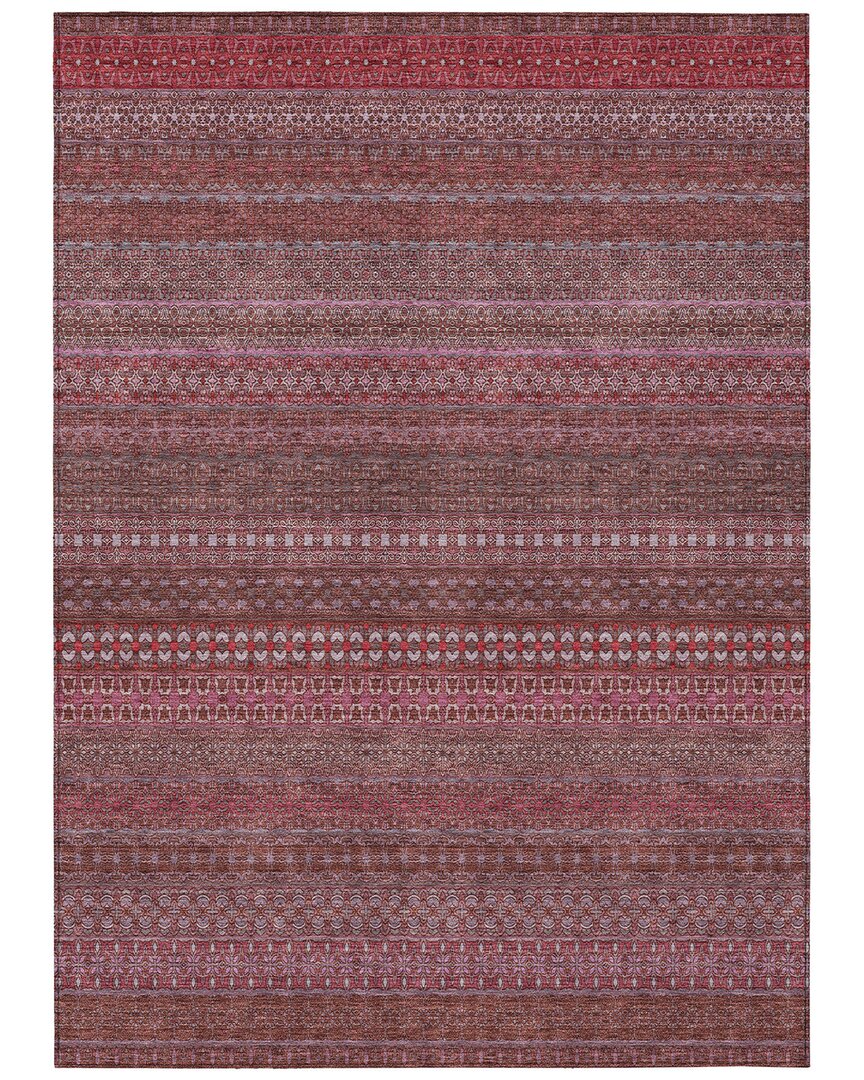 Addison Rugs Chantille Polyester Indoor/outdoor Washable Rug In Red