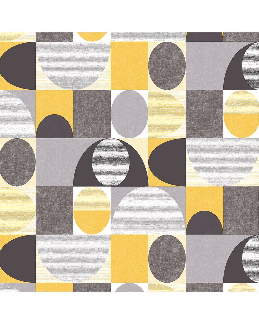 Manhattan Comfort Wallpaper In Yellow