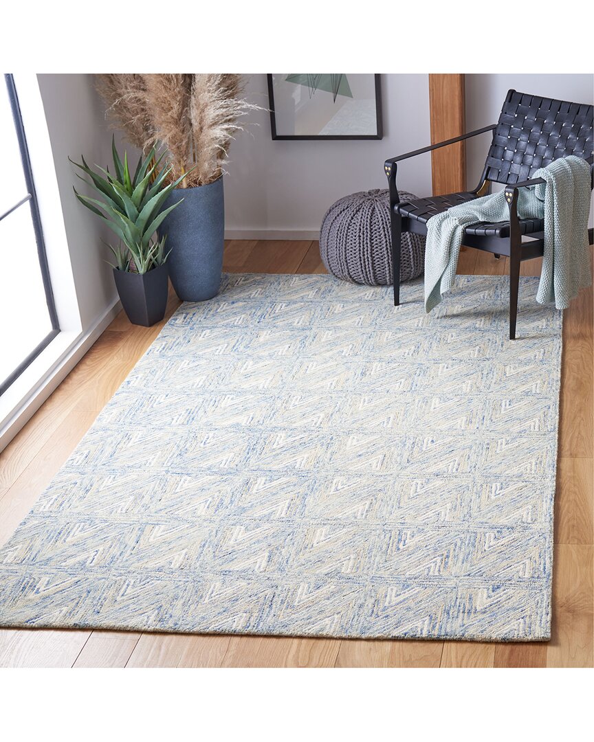 Safavieh Abstract Crayel Hand-tufted Wool-blend Rug In Gray