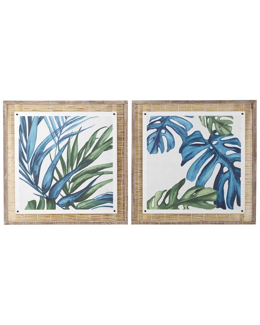 Peyton Lane Dried Plant Eclectic Leaves Framed Wall Art