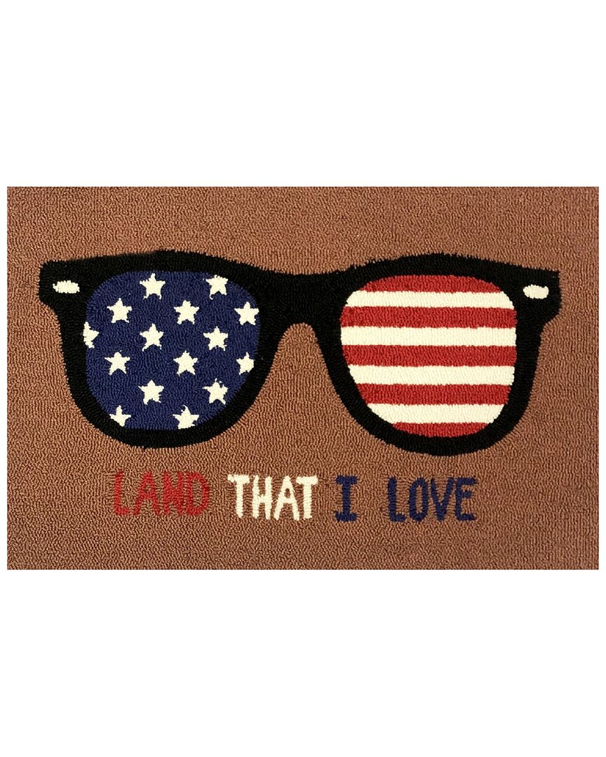 The Rug Market Land That I Love 30x48in Doormat In Tan
