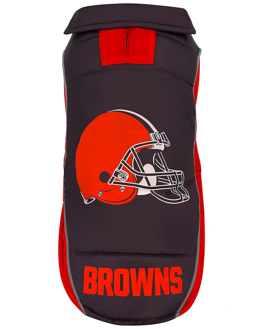 Pets First Nfl Browns Puffer Vest In Multi