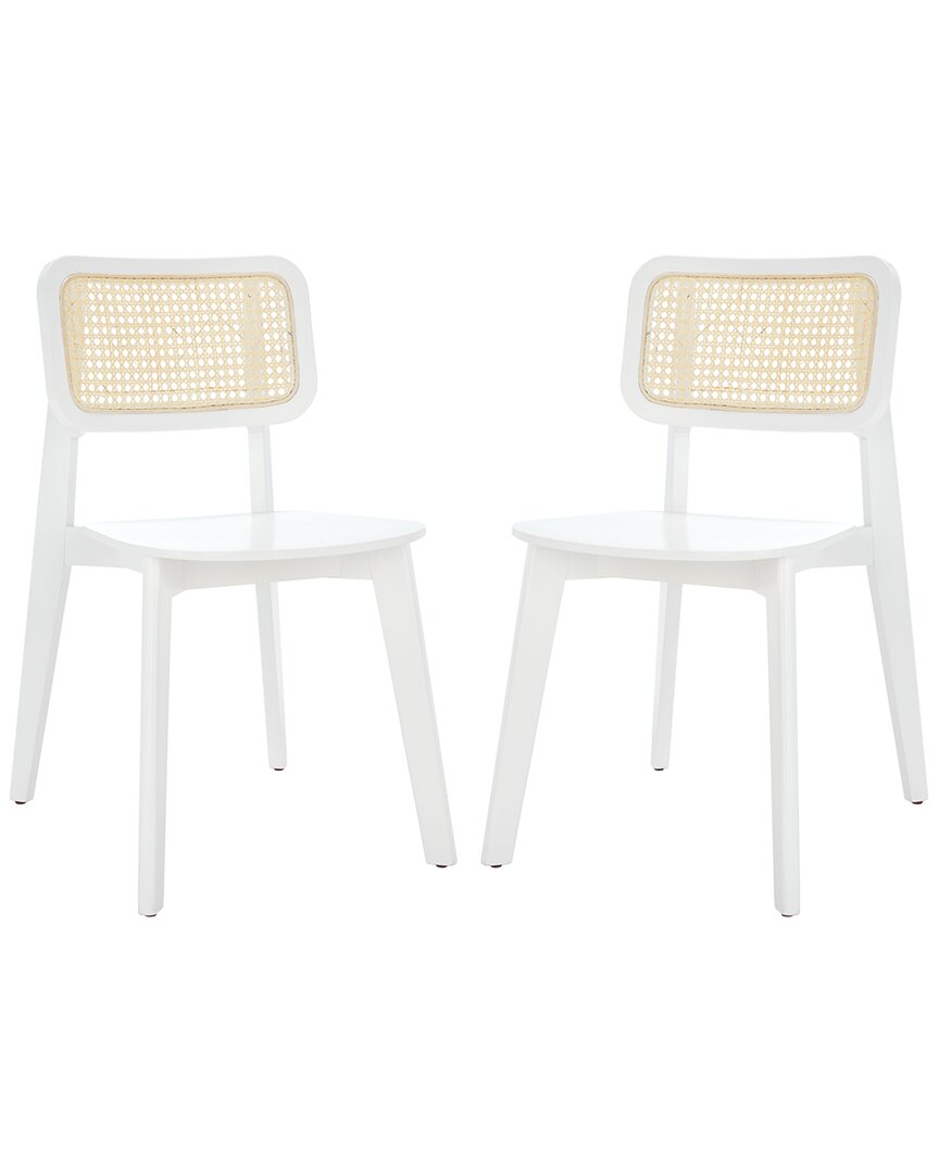 Safavieh Luz Cane Dining Chair In White
