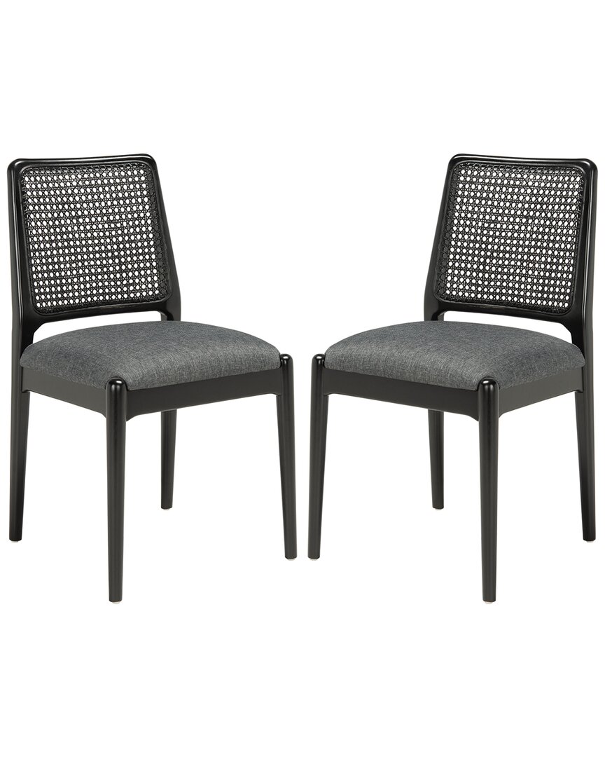 SAFAVIEH SAFAVIEH SET OF 2 REINHARDT RATTAN DINING CHAIRS 