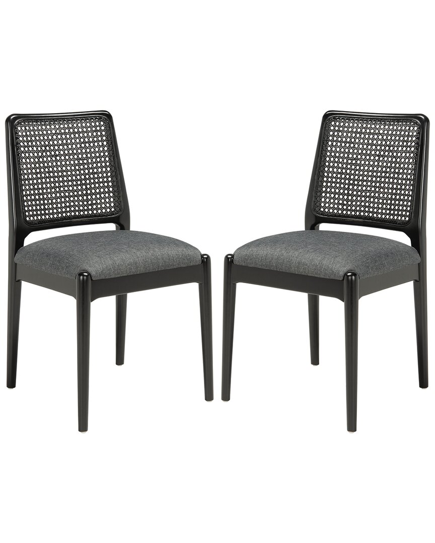 Safavieh Reinhardt Rattan Dining Chair In Black