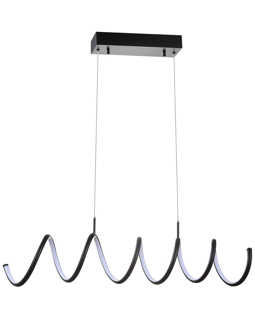 Jonathan Y Ali 31in Dimmable Adjustable Integrated Led Metal Linear Pendant