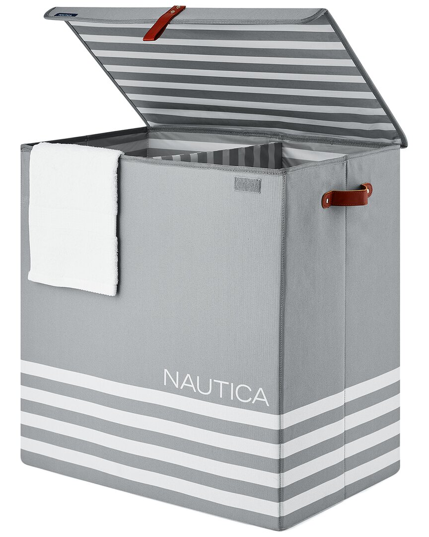 Nautica Folded Divided Hamper With Lid