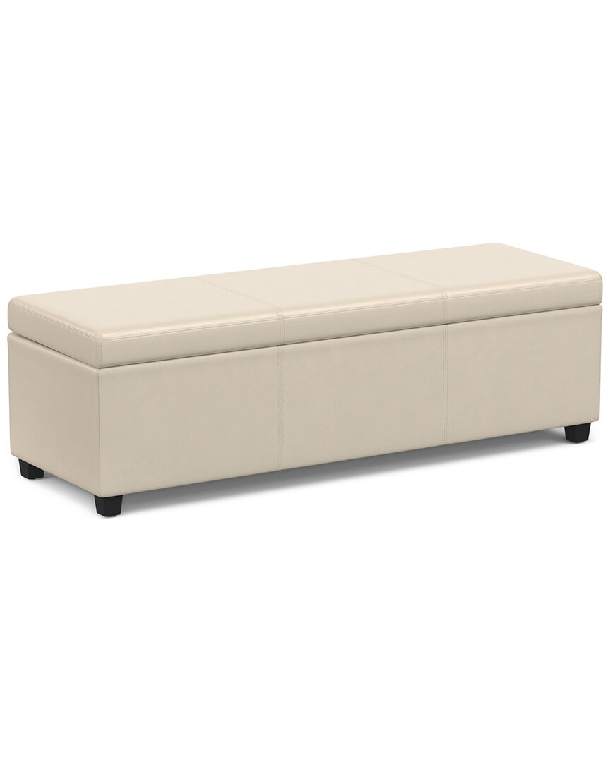 Simpli Home Avalon 54in Contemporary Rectangle Extra Large Storage Ottoman Bench