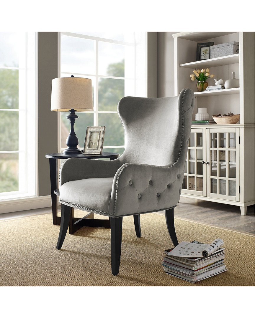 Linon Furniture Linon Salem Dark Gray Round Back Chair