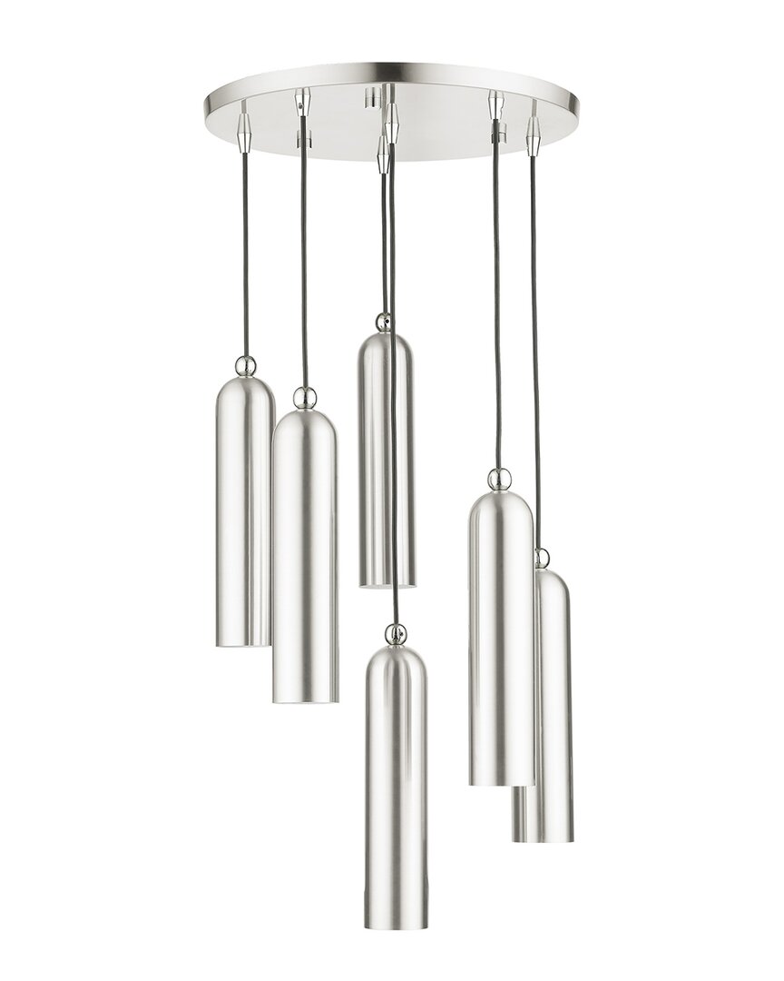 Livex Lighting Ardmore Nickel 6 Light Pendant In Nickel